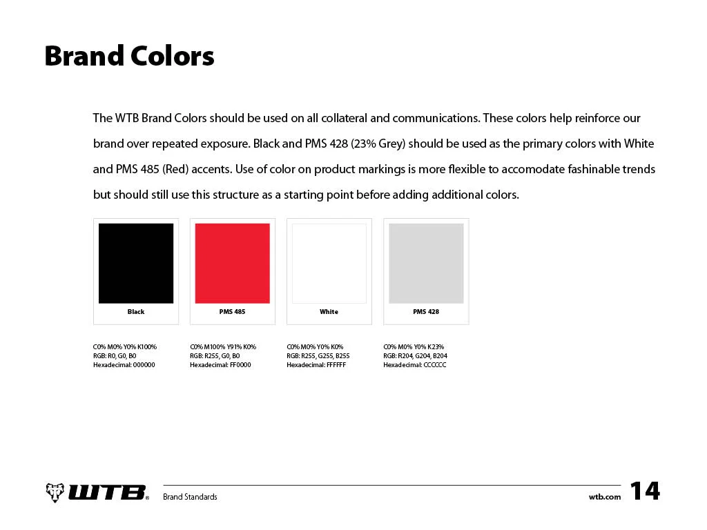 WTB Brand Standards, 2015, image 6
